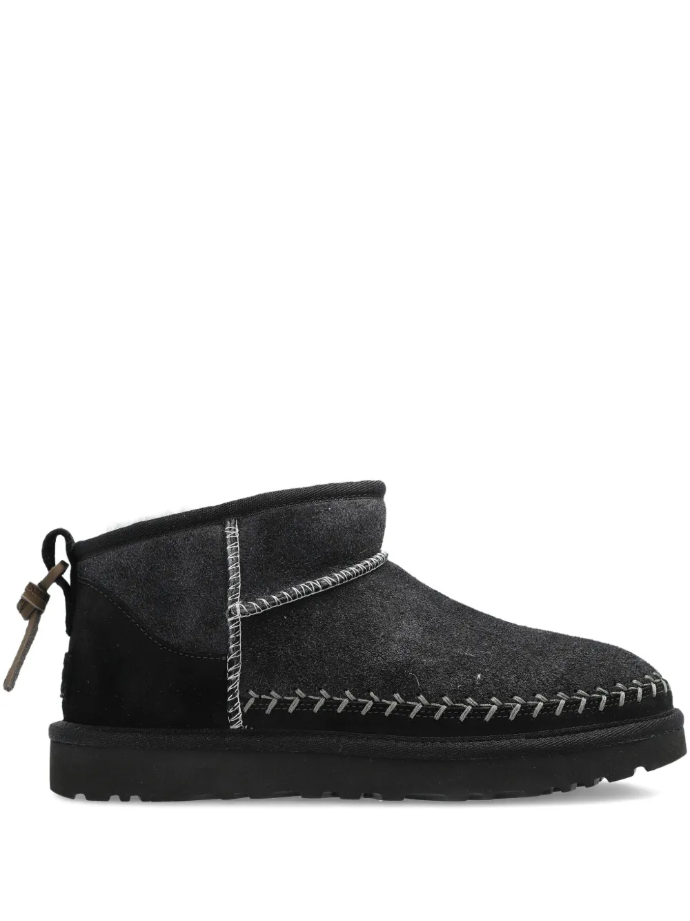 UGG braided-detail leather boots Black