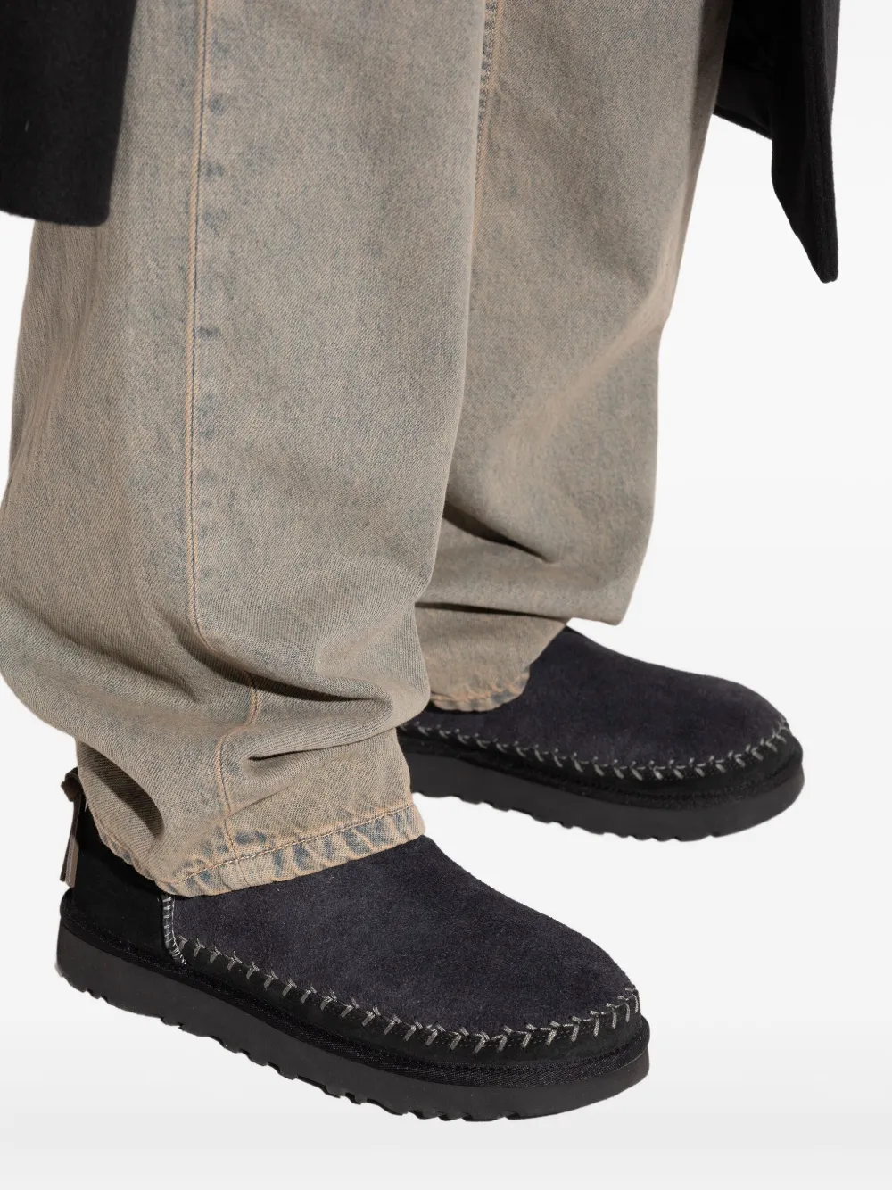 UGG braided-detail leather boots Black