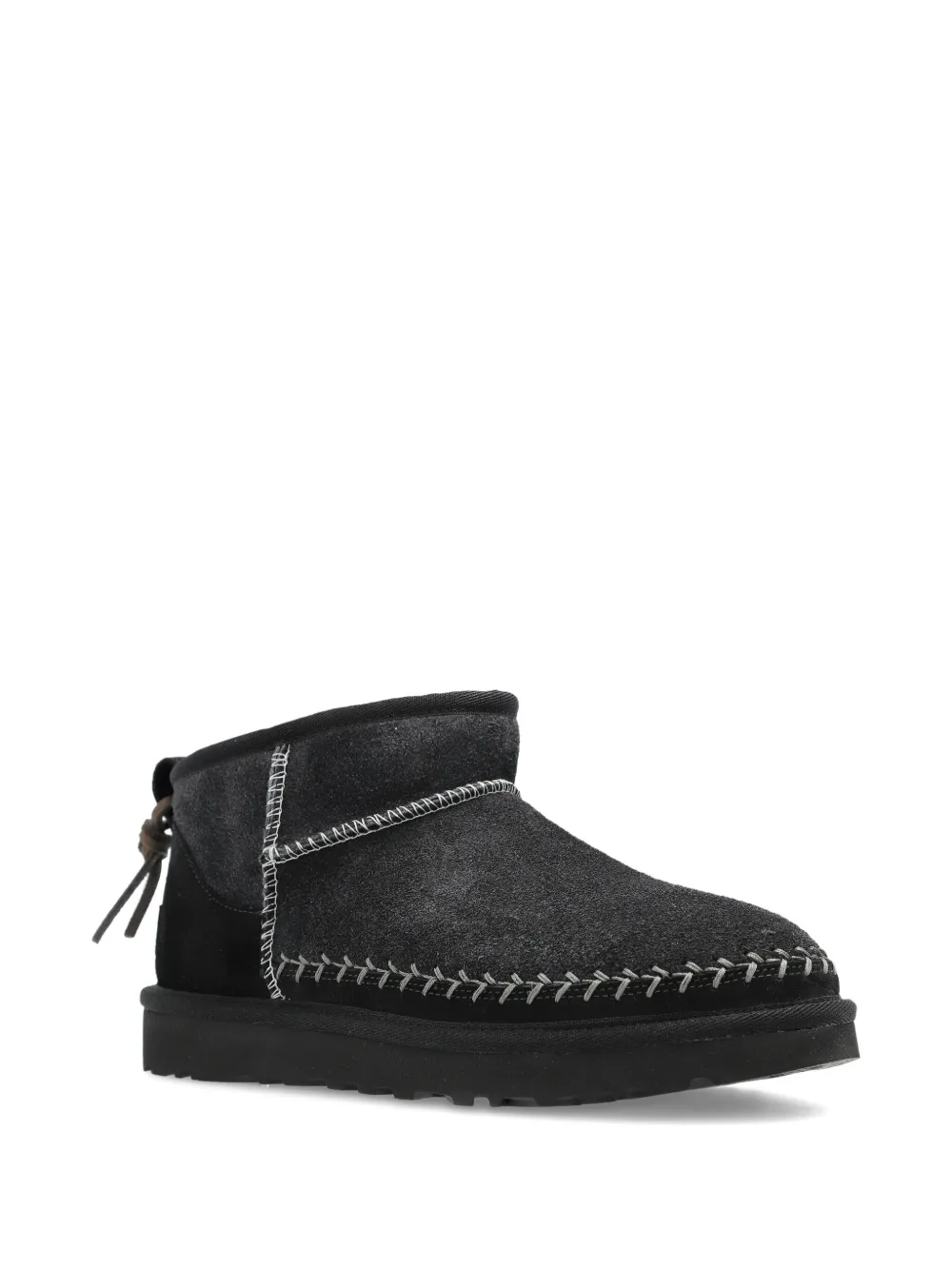 UGG braided-detail leather boots Black