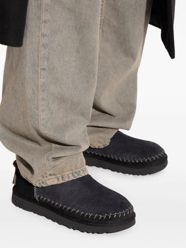 Ugg Braided-detail Leather Women Boots - Black