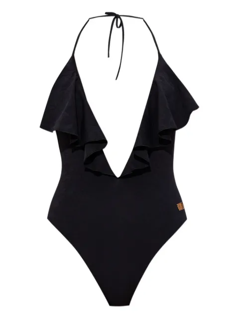 Balmain ruffled halterneck swimsuit