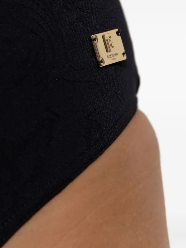 Balmain ホルターネック ワンピース水着 | ブラック | FARFETCH JP