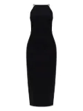 Cult Gaia pearl-embellished backless dress - Black
