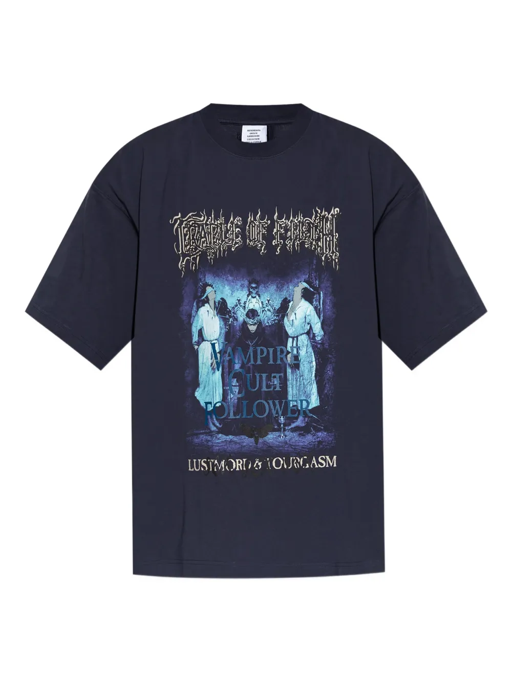 VETE TS graphic-print cotton T-shirt Blauw