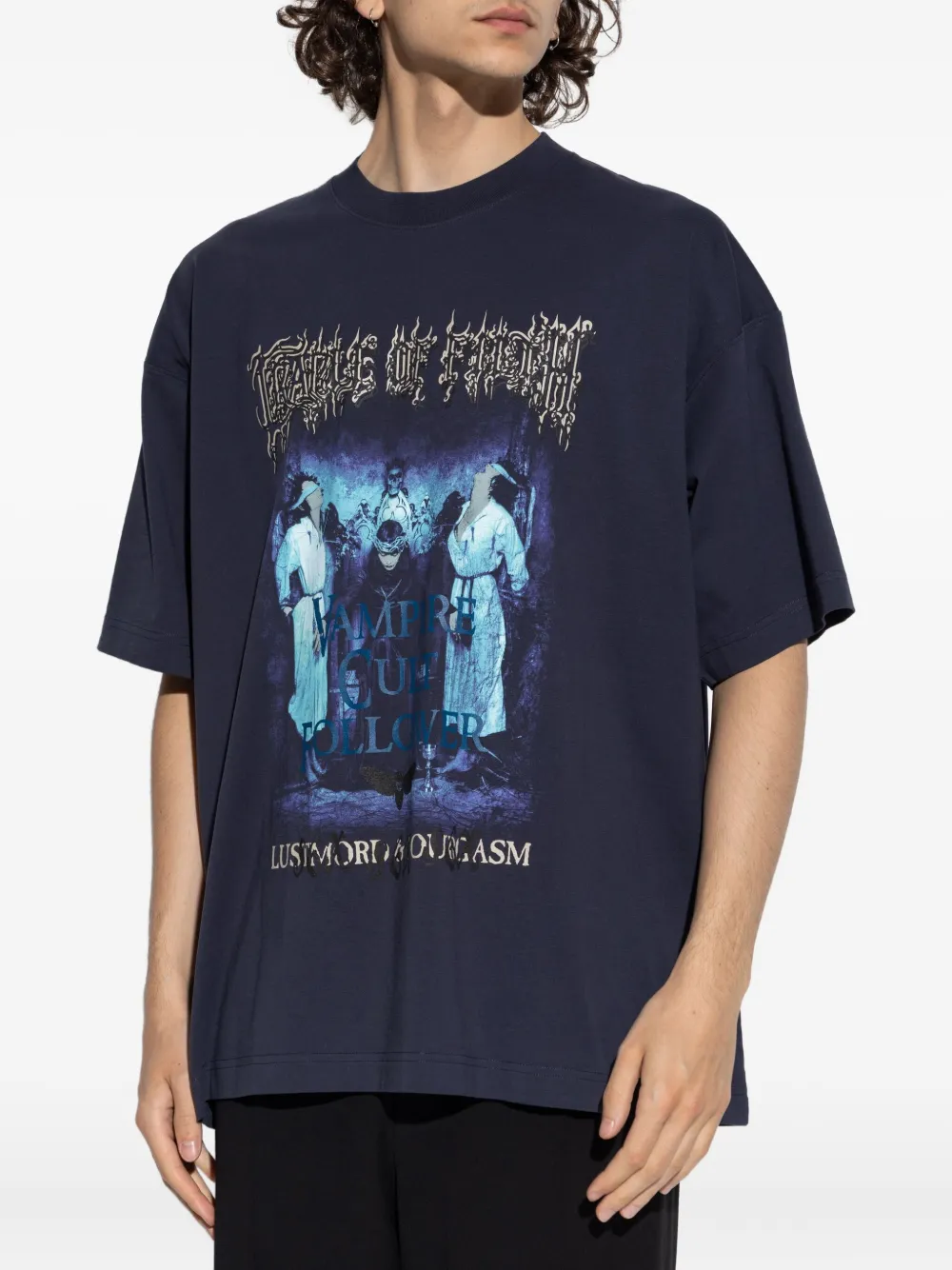 VETEMENTS T-shirt met print Blauw