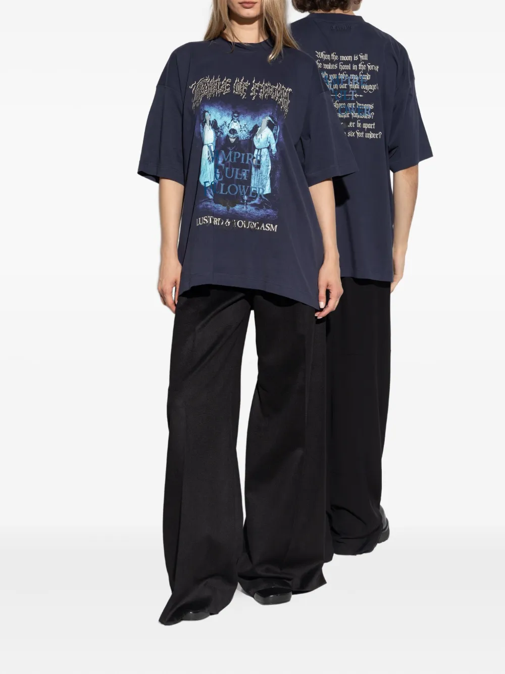 VETEMENTS T-shirt met print Blauw