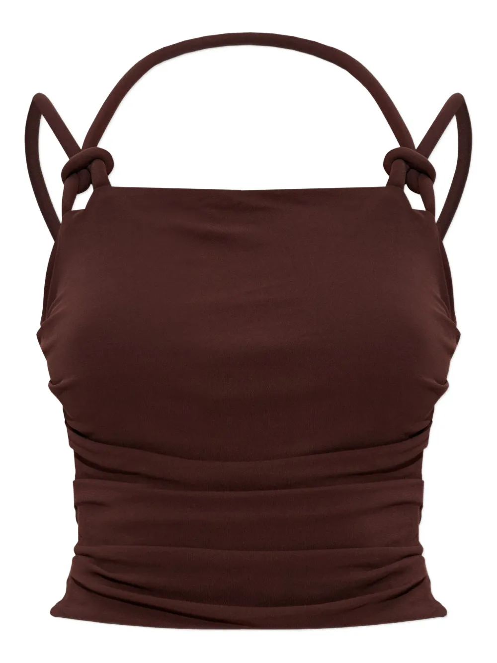 Cult Gaia Ren top met geknoopte schouders Bruin
