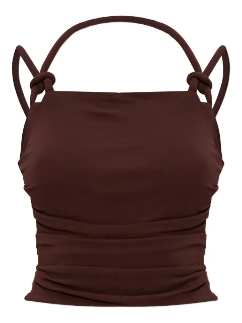 Cult Gaia Ren knotted-shoulder top