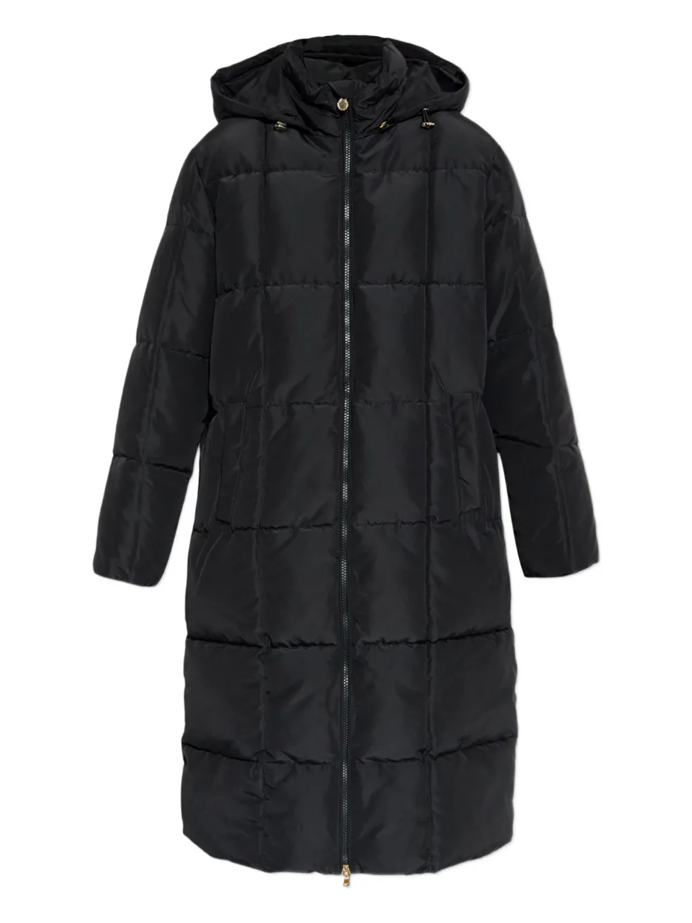 Ea7 Emporio Armani hooded quilted coat Zwart