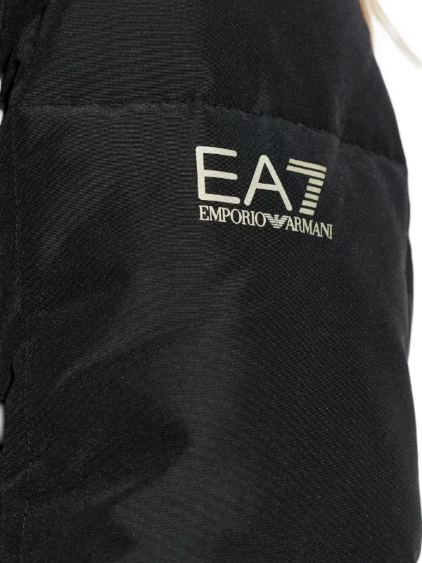 Ea7 Emporio Armani フーデッド キルティングコート | ブラック