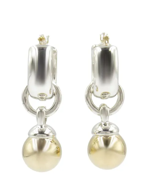 Tiffany & Co. Pre-Owned 1995 Sterling Silver and 18K Yellow Gold Fascination Ball Dangle earrings
