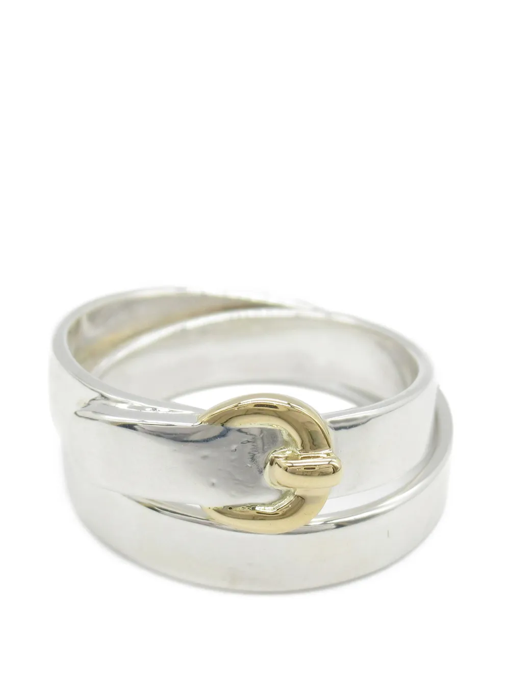 Hermès Pre-Owned 1990-2010 Sterling Silver and 18K Yellow Gold Double Hermès Pre-Owned 1990-2010 Sterling Silver and 18K Yellow Gold Double