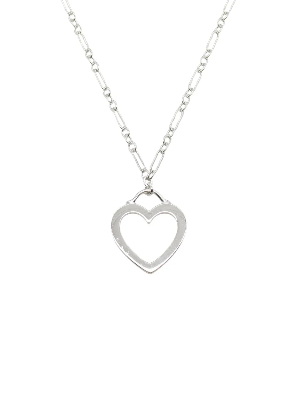 Tiffany & Co. Pre-Owned 2000-2020 18K White Gold Sentimental Heart Pendant necklace | Silver | Image 1
