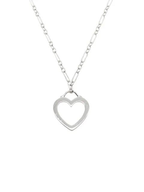 Tiffany & Co. Pre-Owned 2000-2020 18K White Gold Sentimental Heart Pendant necklace