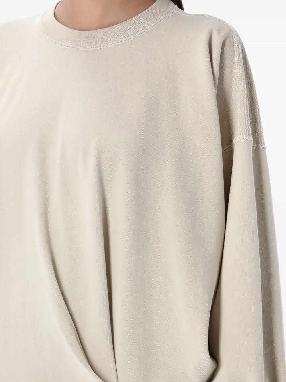 Isabel Marant Étoile Twist-detail Crew-neck Sweatshirt In Neutral