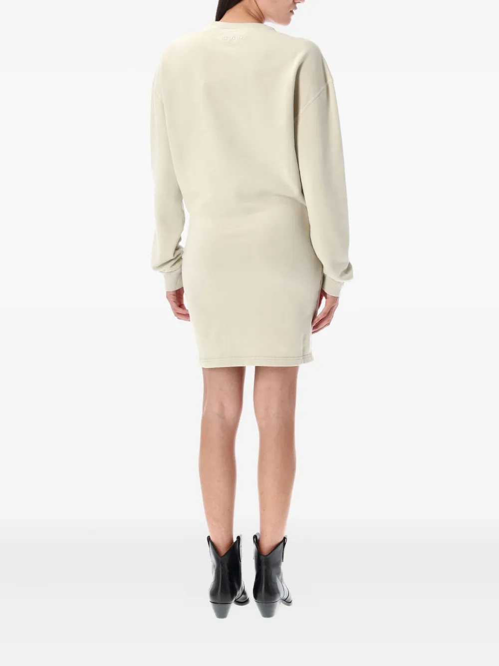 MARANT ÉTOILE Pipper fleece mini-jurk met gedraaide voorkant - Beige