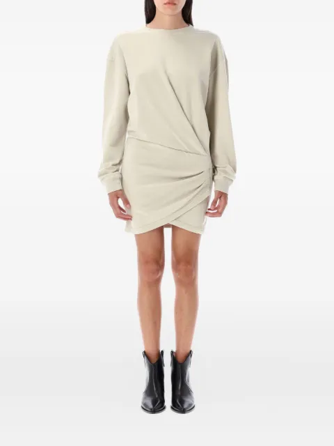 MARANT ÉTOILE Pipper fleece twist-front mini dress