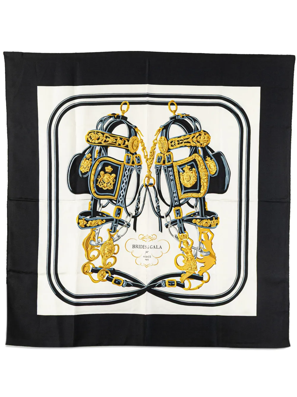 Hermès Pre-Owned 1992-1998 Brides de Gala Silk Scarf scarves - ブラック Hermès Pre-Owned 1992-1998 Brides de Gala Silk Scarf scarves - ブラック
