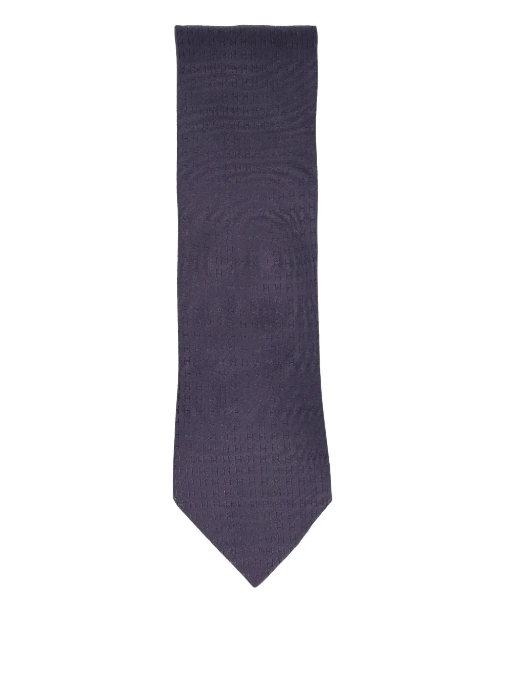 Hermès Pre-Owned monogram silk tie - ブルー Hermès Pre-Owned monogram silk tie - ブルー