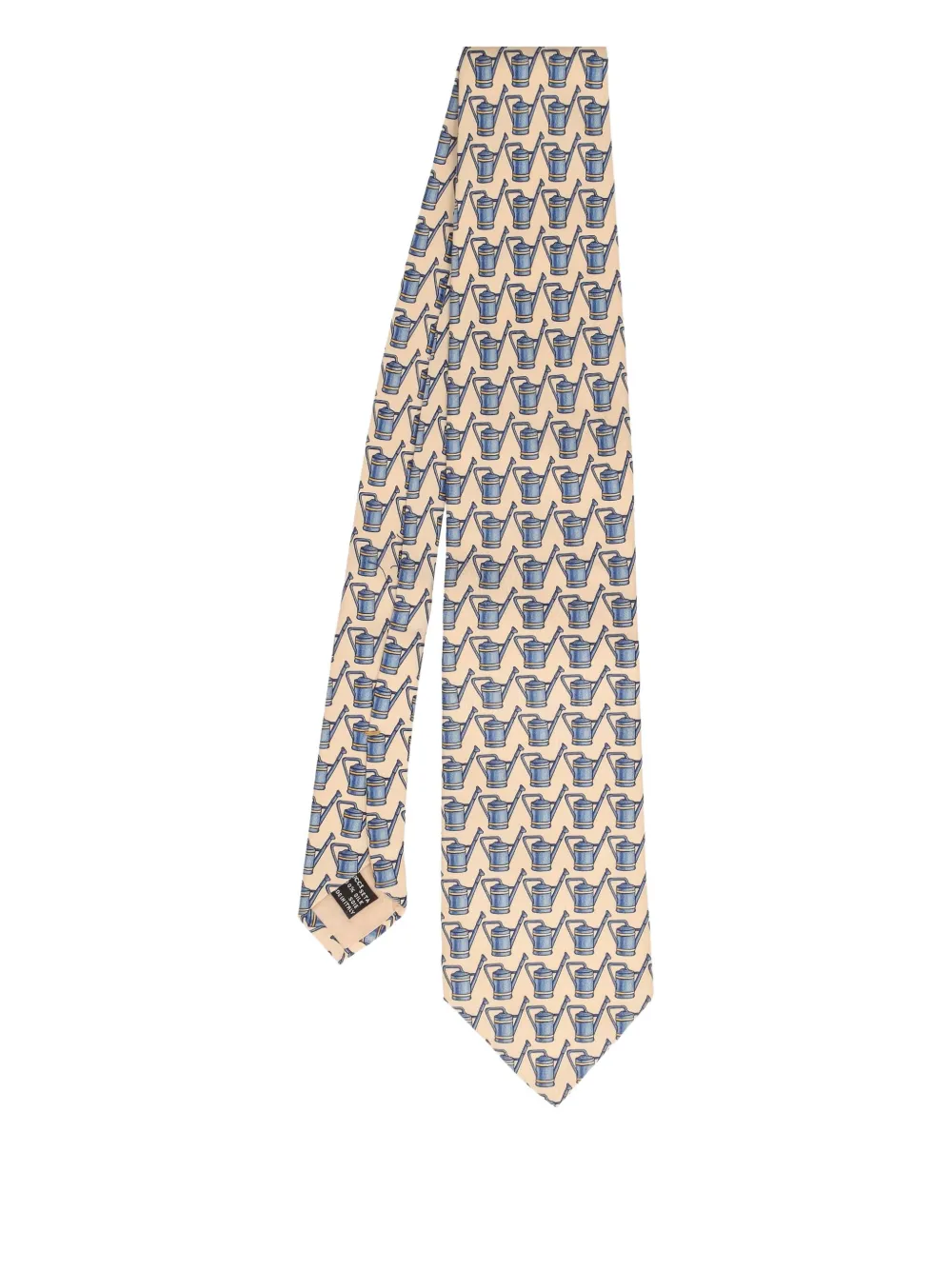 Gucci Pre-Owned 2025 Watering Can-print silk tie - ニュートラル Gucci Pre-Owned 2025 Watering Can-print silk tie - ニュートラル