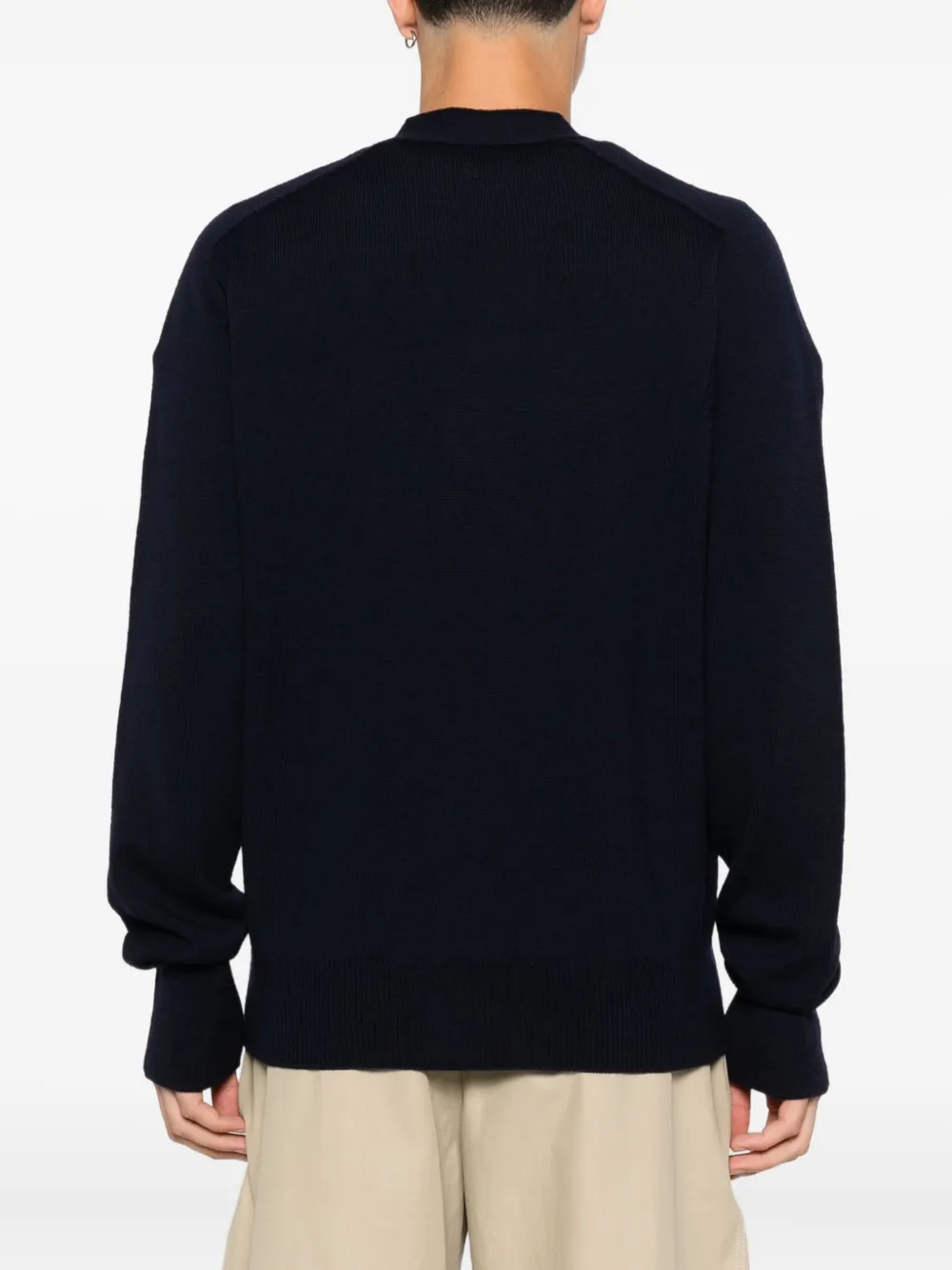 Studio Nicholson Button-front Wool Cardigan In Black