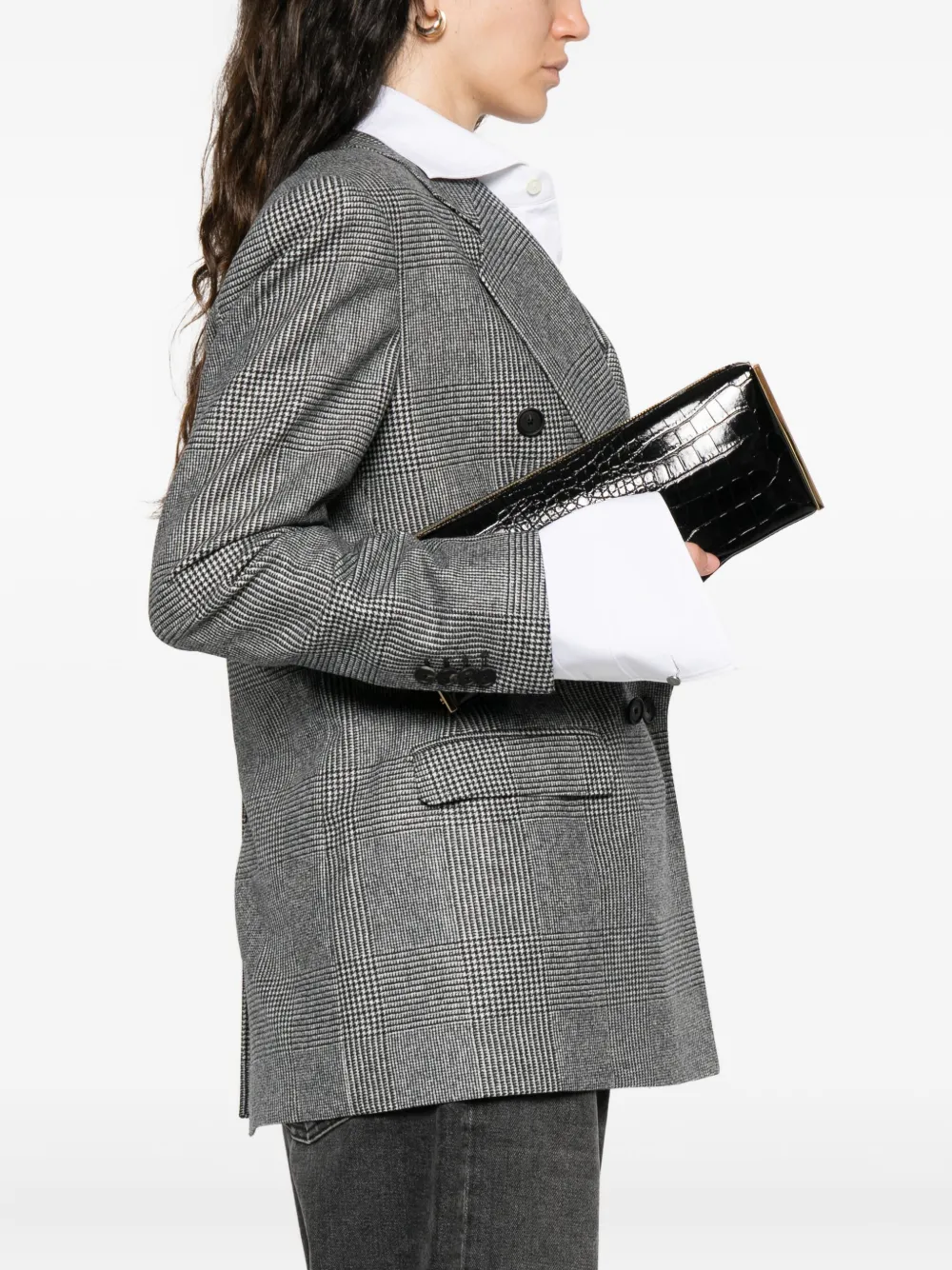 Elisabetta Franchi Clutch met rits - Zwart