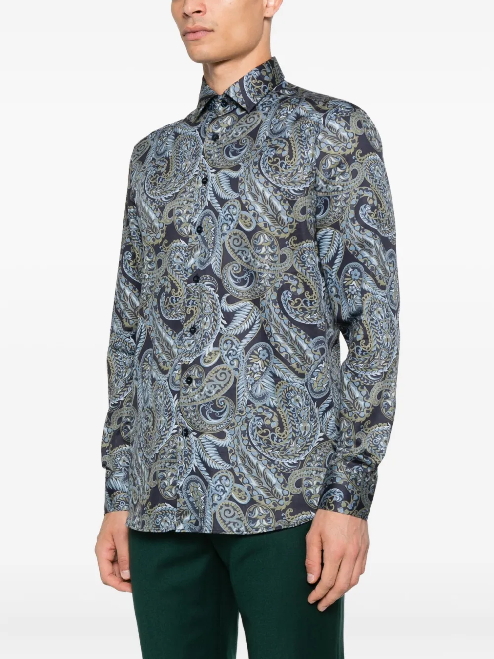 ETRO Overhemd met paisley-print X0883 BLUE MULTICOLOR