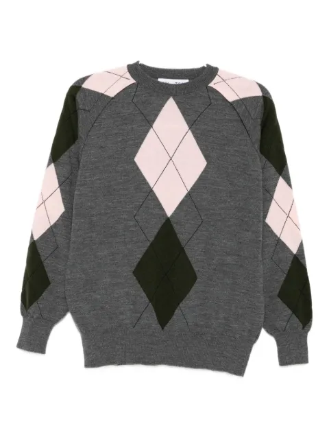 Toga argyle-strikket trøje