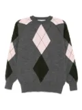 Toga Argyle Knit jumper - Grey