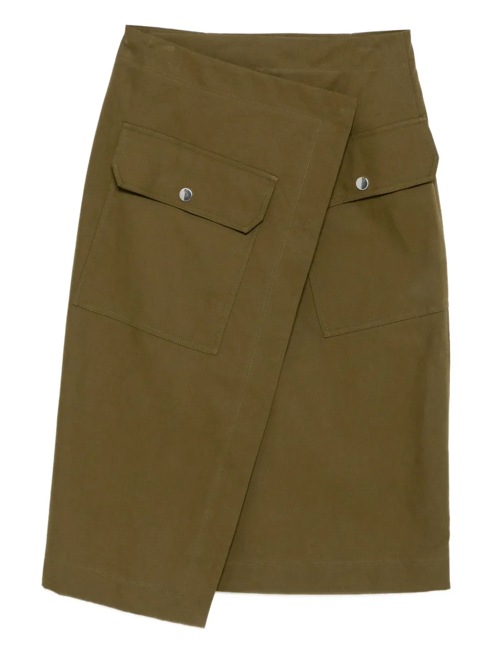 Co Collection Structured Wrap Skirt In Green