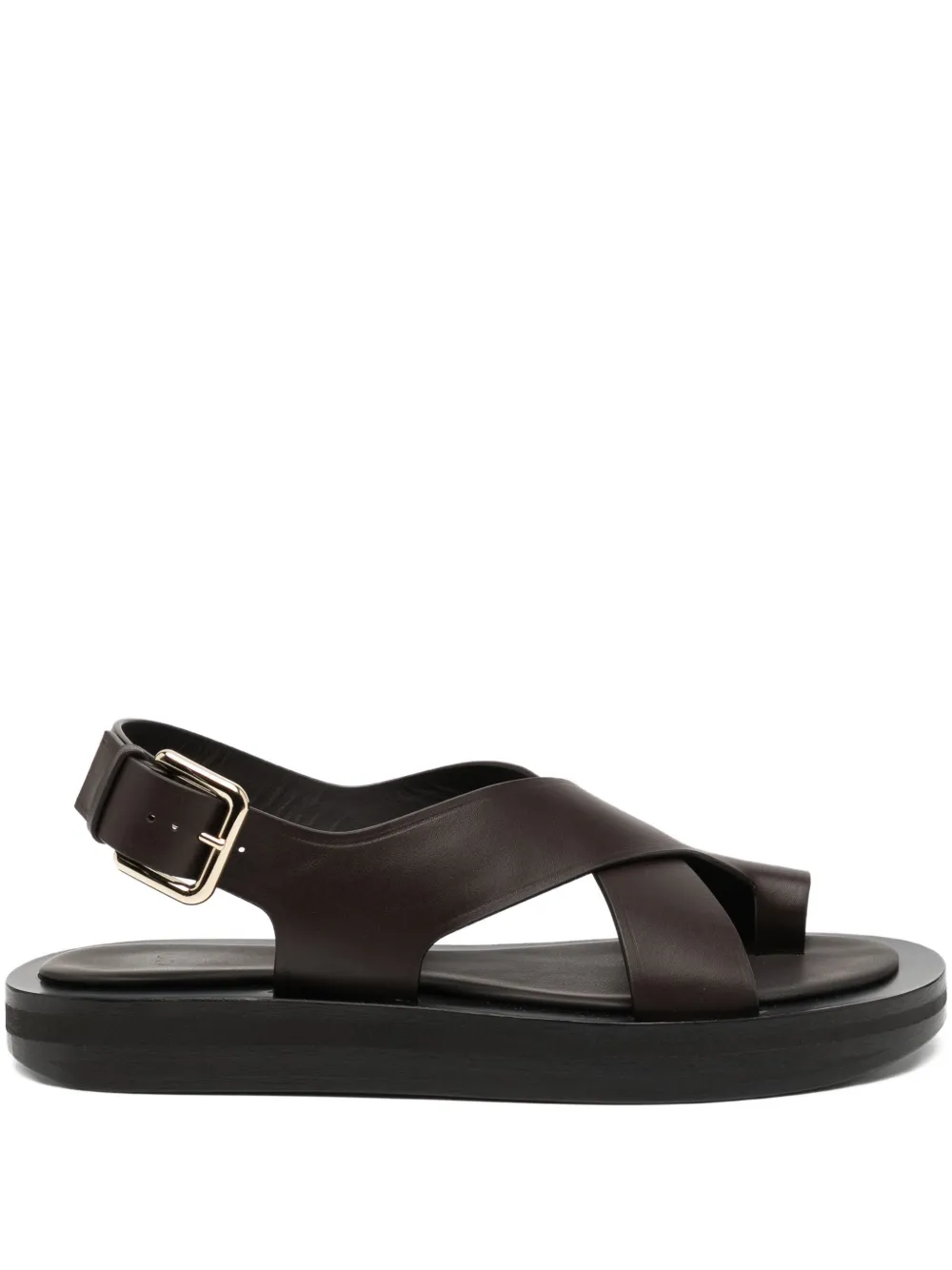 CO COLLECTION leather platform sandals Brown
