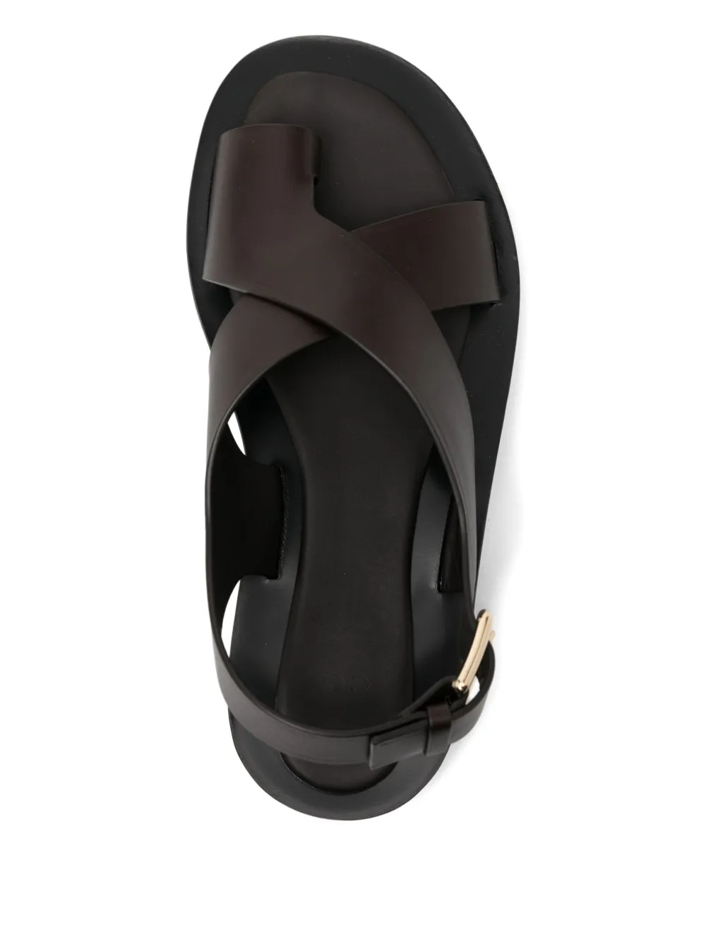 Co Collection Leather Platform Sandals In Blue