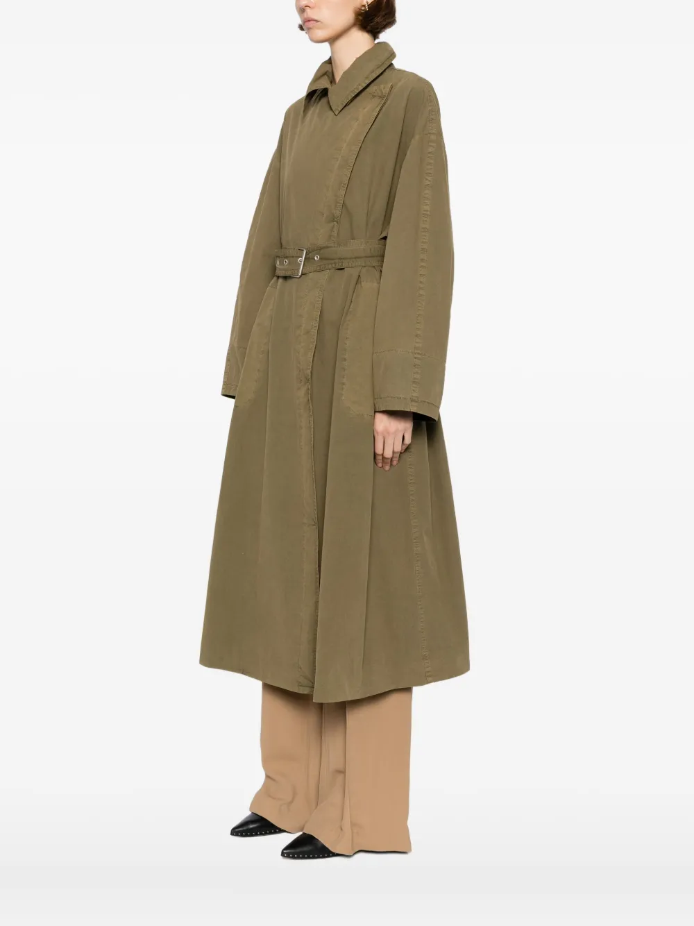 CO COLLECTION Trenchcoat met verborgen sluiting Groen