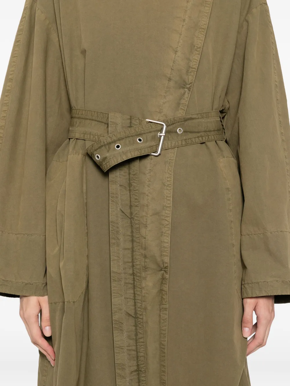 CO COLLECTION Trenchcoat met verborgen sluiting Groen