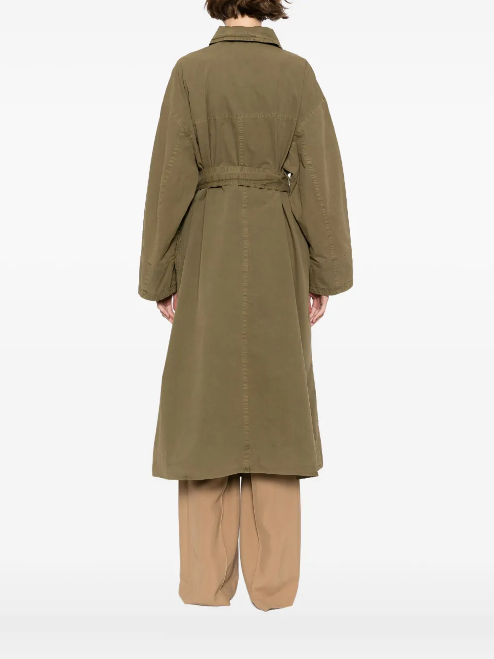 CO COLLECTION Trenchcoat met verborgen sluiting Groen