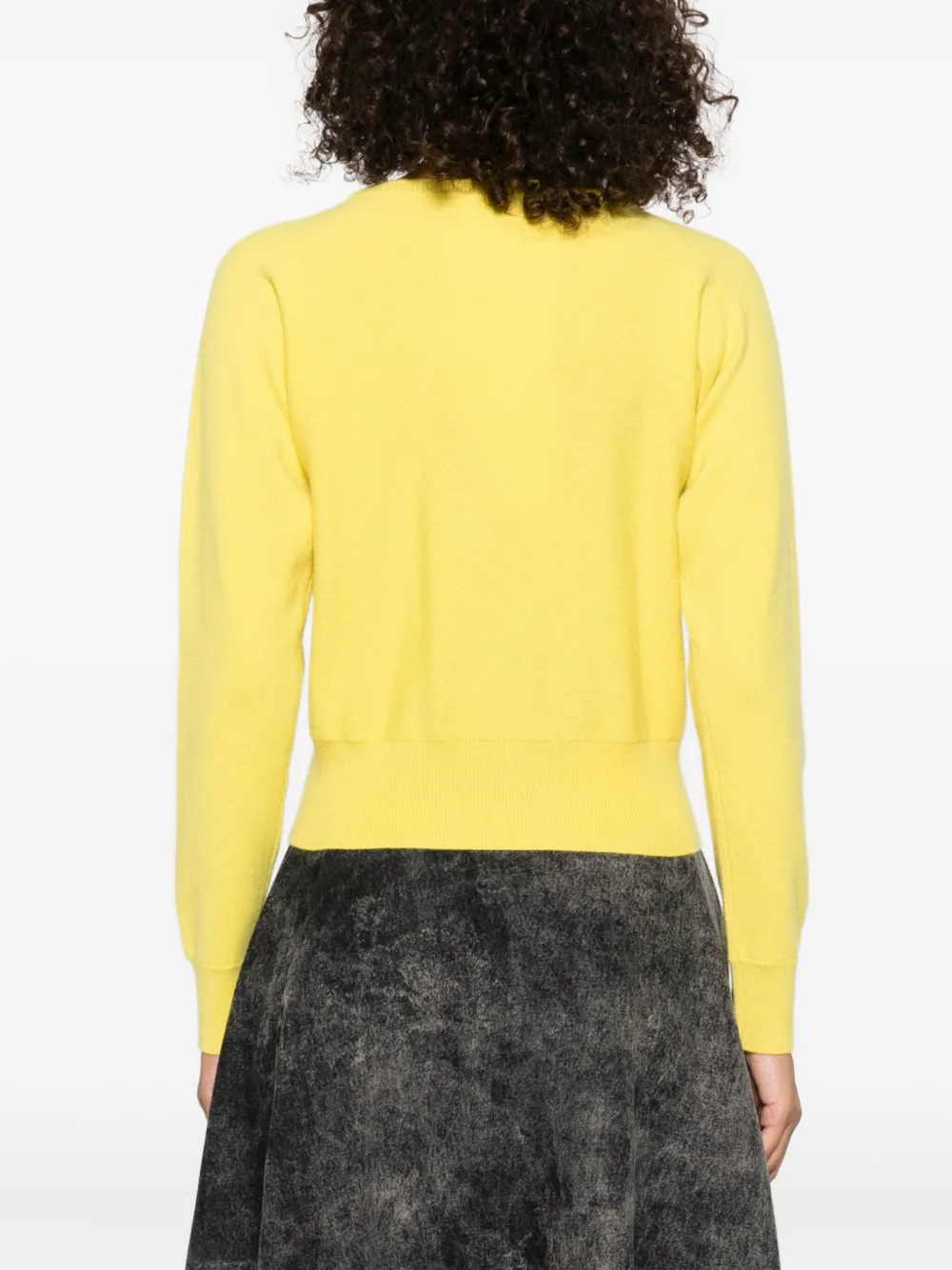 extreme cashmere crew-neck cashmere jumper Geel