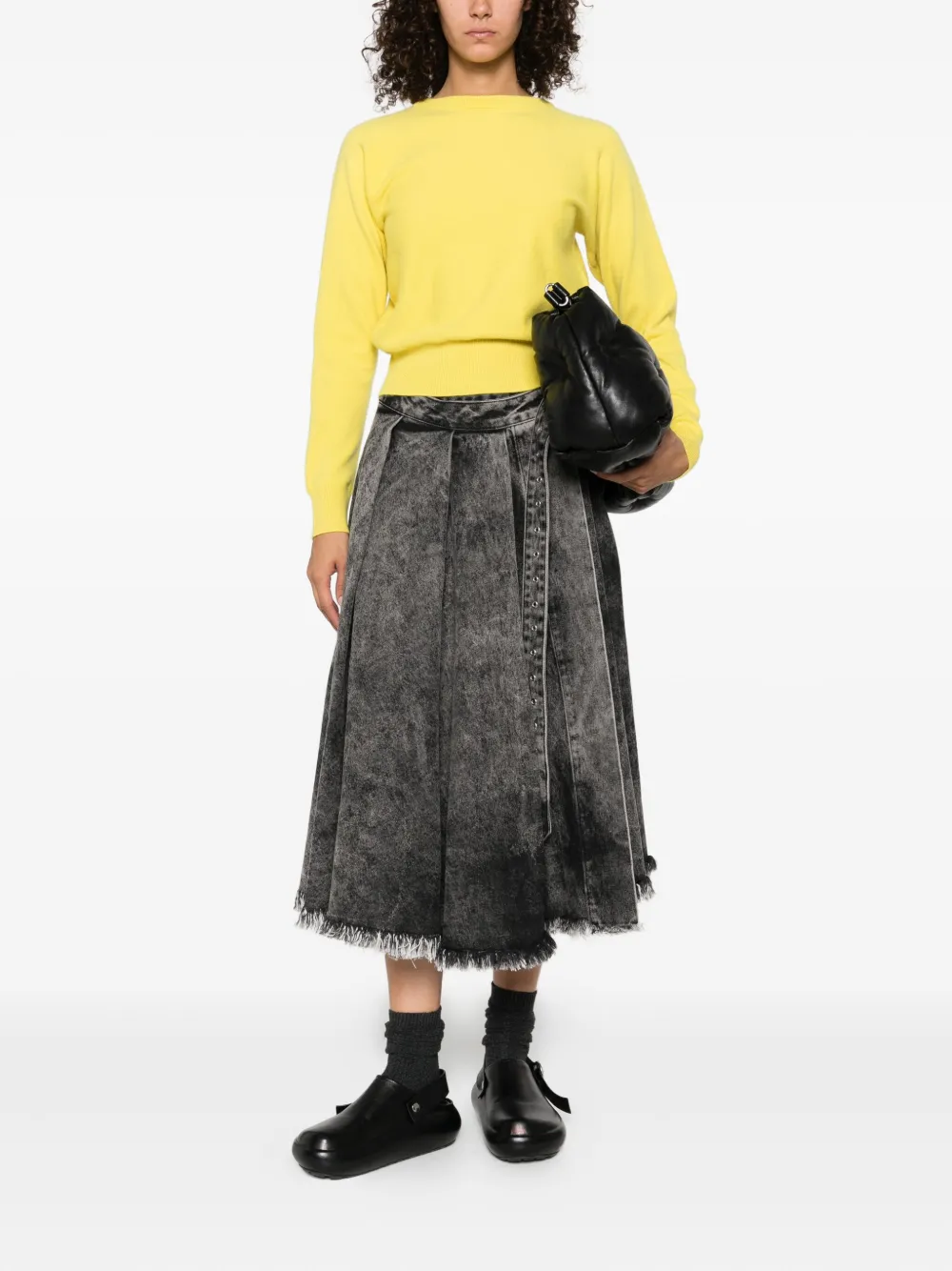 extreme cashmere crew-neck cashmere jumper Geel