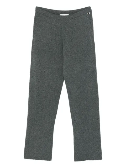 extreme cashmere embroidered-logo knitted trousers