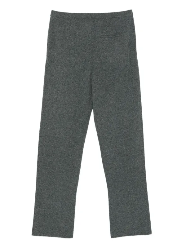 Extreme Cashmere embroidered-logo Knitted Trousers | Grey