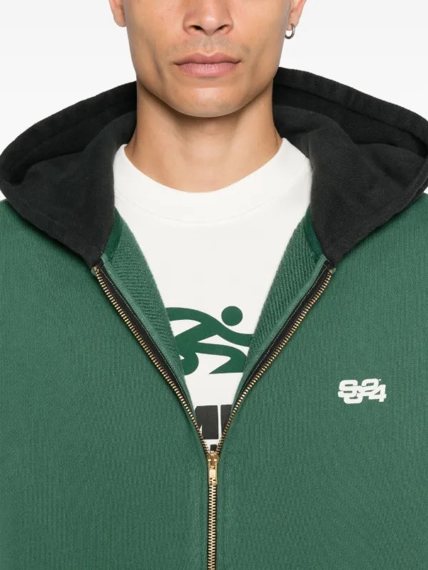 SUMMER GAMES two-tone zip-up Hoodie | Green | FARFETCH