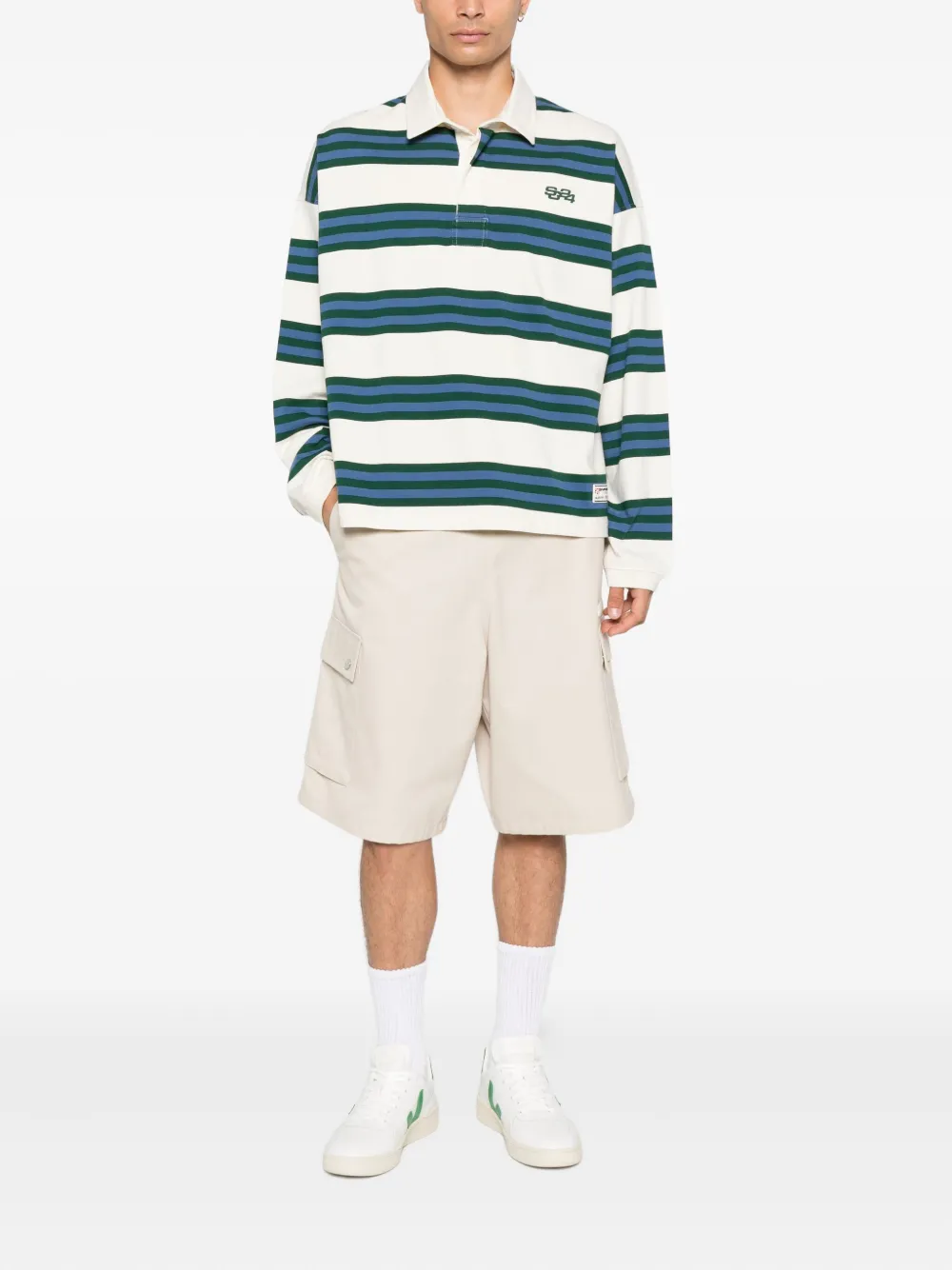 SUMMER GAMES Gestreept poloshirt - Beige