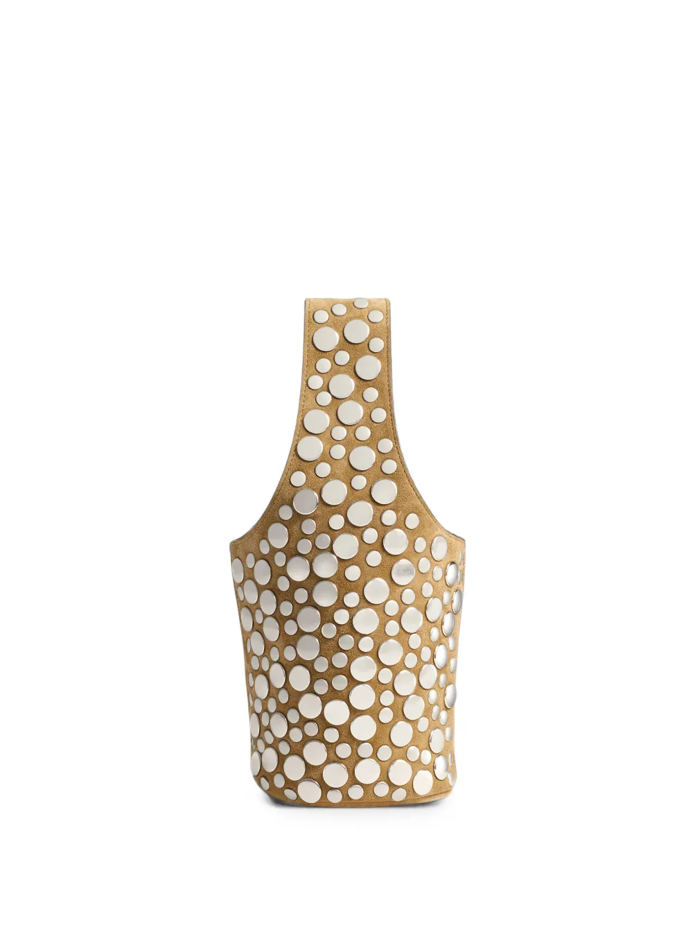 KHAITE Livia studded suede bucket bag - Braun
