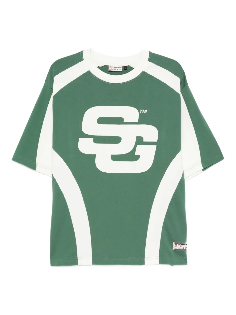 SUMMER GAMES panelled logo T-shirt | Green | Image 1