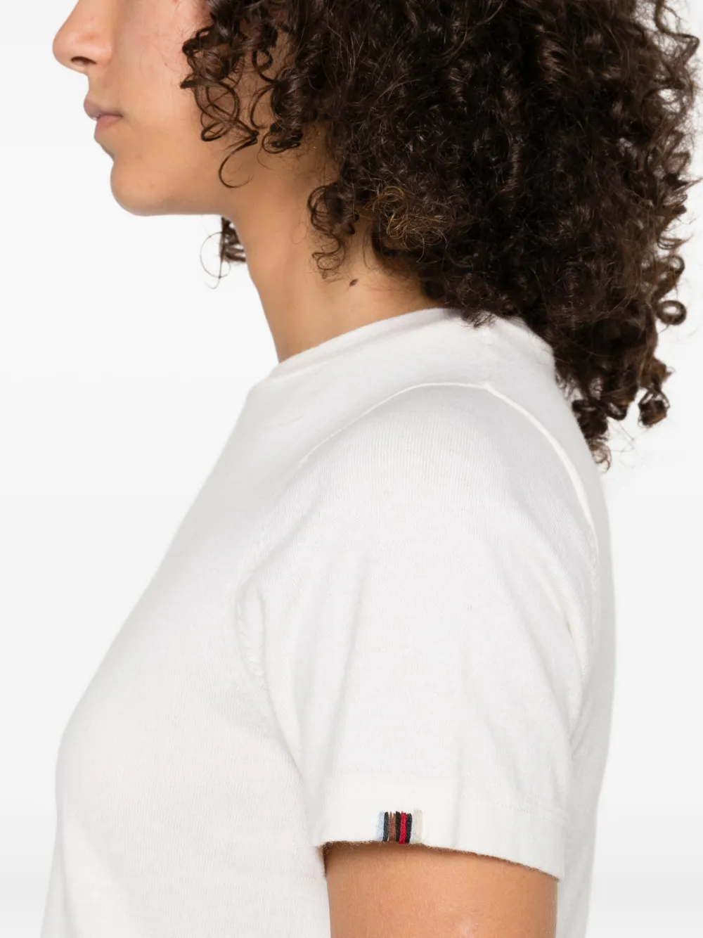 extreme cashmere crew-neck short-sleeve top Wit