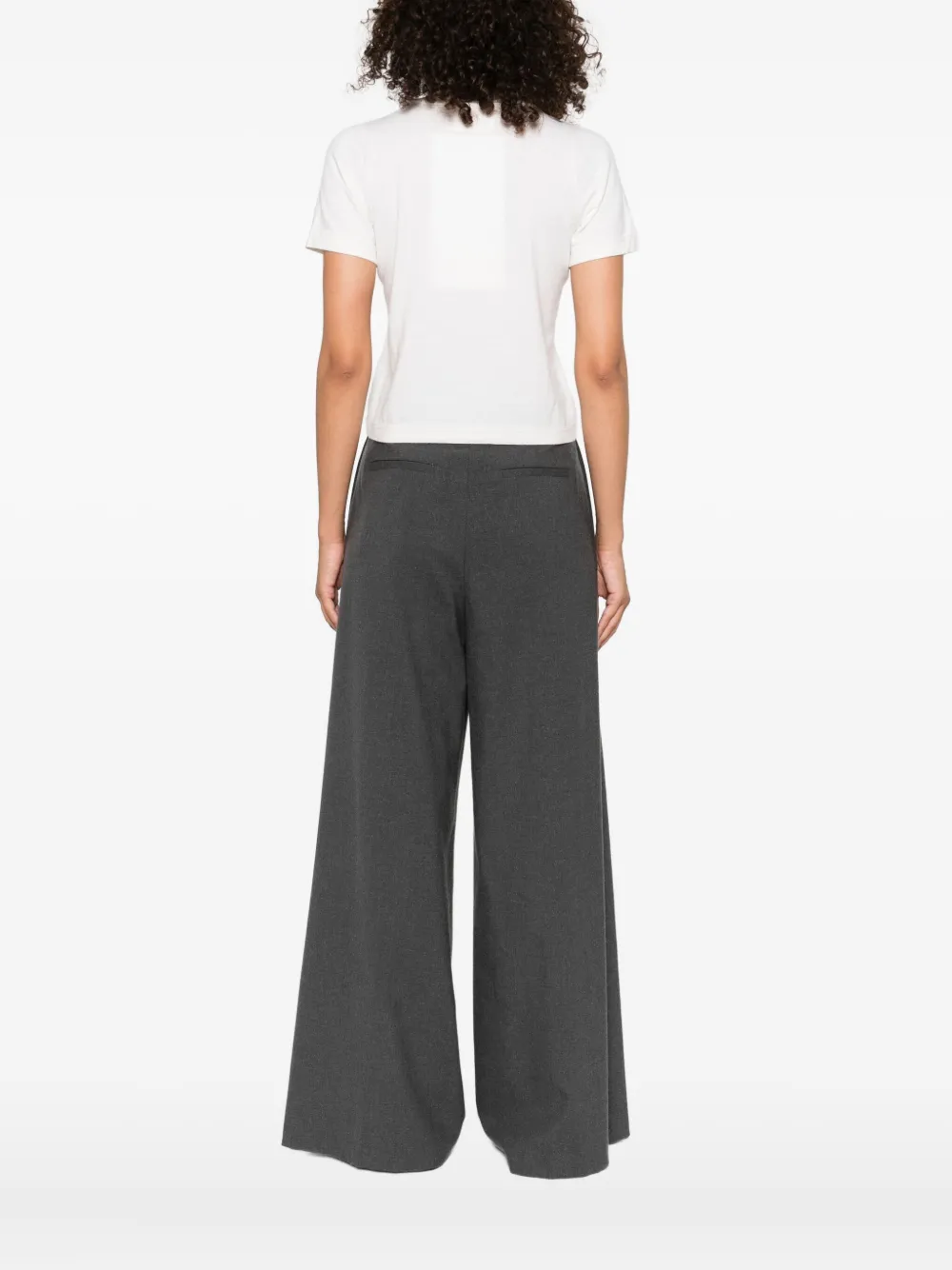 extreme cashmere crew-neck short-sleeve top Wit