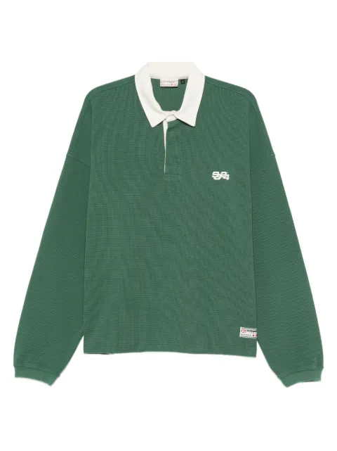 SUMMER GAMES waffle-textured long-sleeve polo shirt