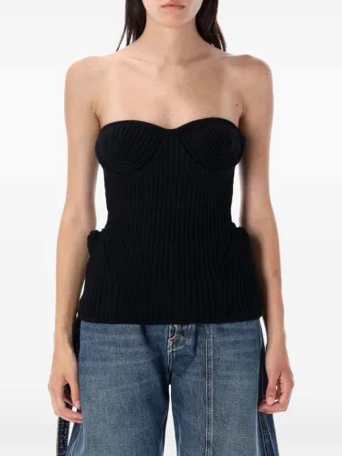 Jean Paul Gaultier ribbed-knit bustier top