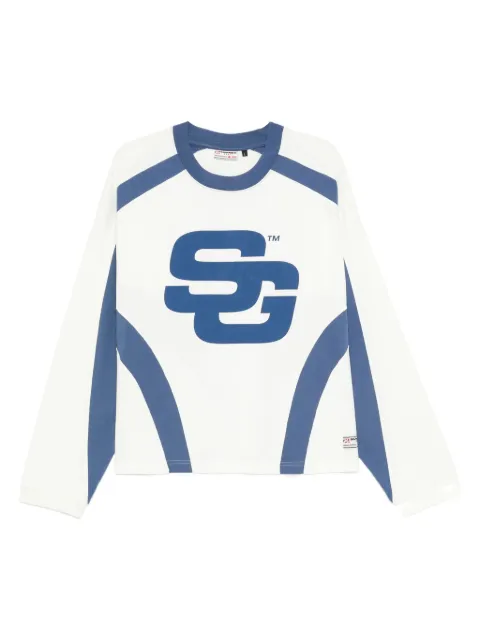 SUMMER GAMES logo-print panelled T-shirt