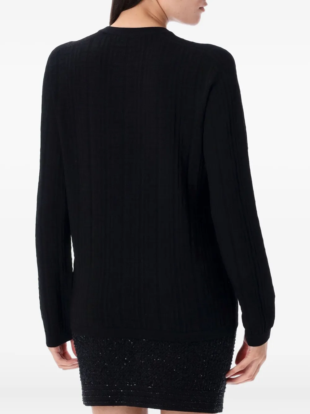 Balmain monogram button-embellished sweater Zwart