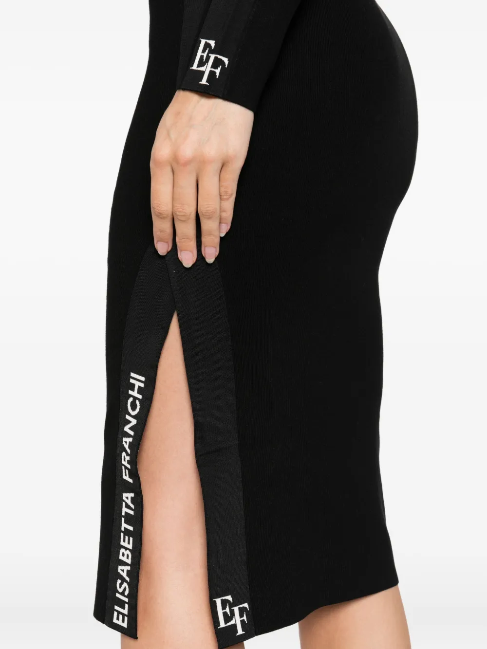Elisabetta Franchi Jurk met col Zwart